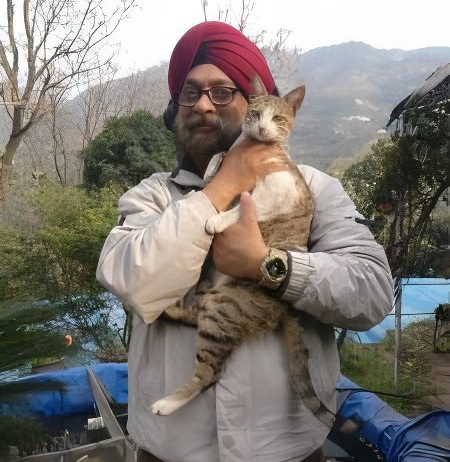 Col. Maneet with Pet Simba